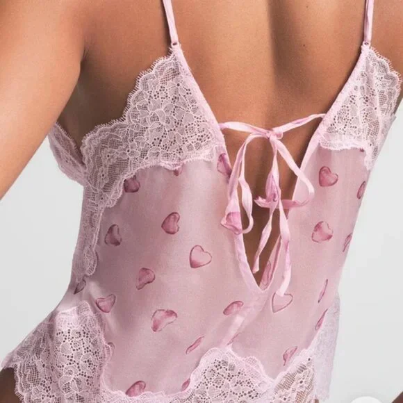 SKIMS Romance Lace Cami and Short Set Cherry Blossom Balloon Print NWT SMALL - Picture 5 of 7